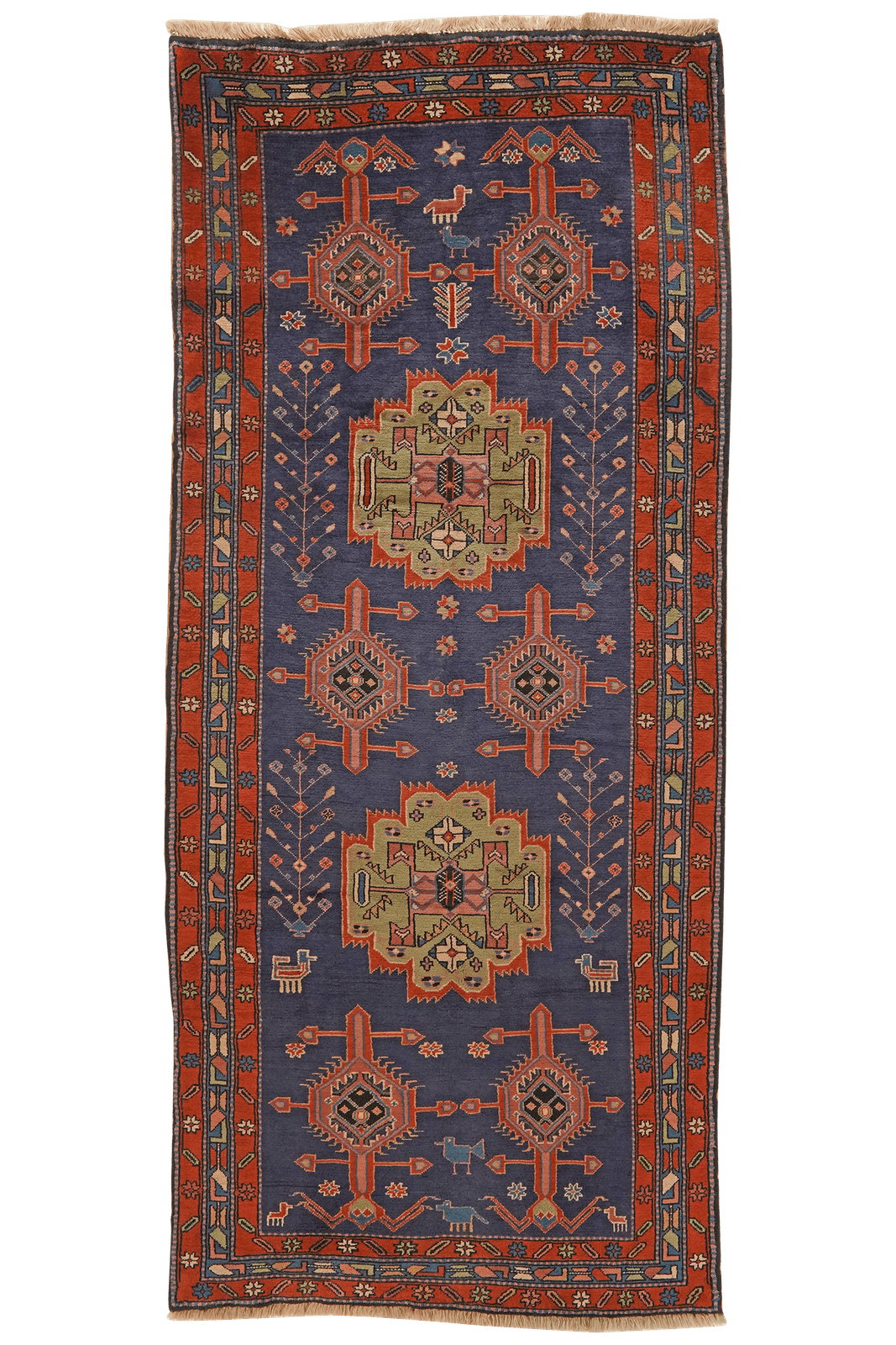 Ardebil — Hand-knotted, 131x320 cm, Blue, 100% Virgin Wool | Main view