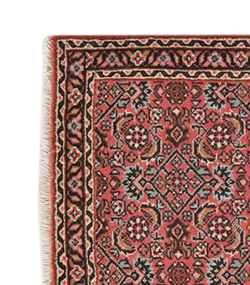 Bidjar Zandjan — Hand-knotted, 44x61 cm, Red, 100% Virgin Wool | View 3