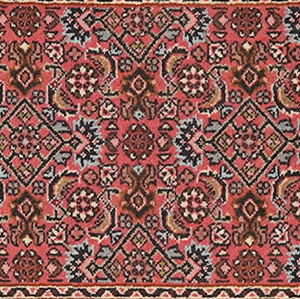 Bidjar Zandjan — Hand-knotted, 44x61 cm, Red, 100% Virgin Wool | View 4
