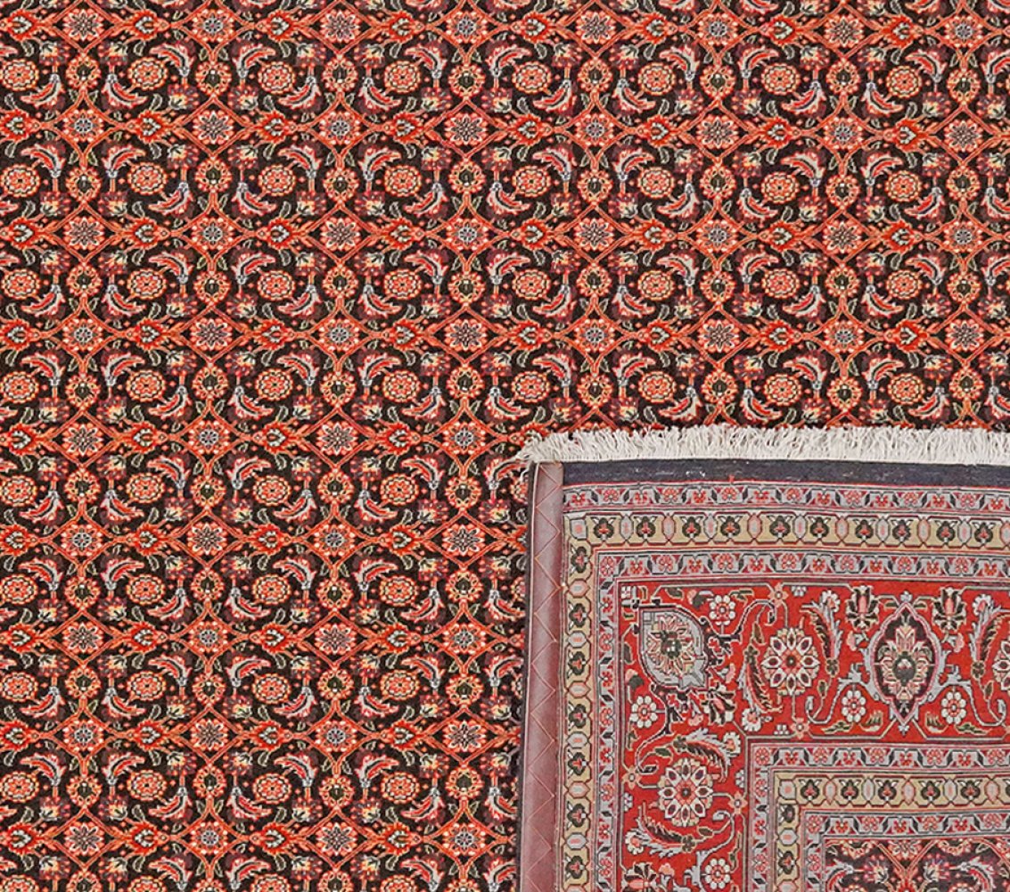 Tabriz 50 Raj — Hand-knotted, 201x295 cm, Blue, 100% Virgin Wool | View 6