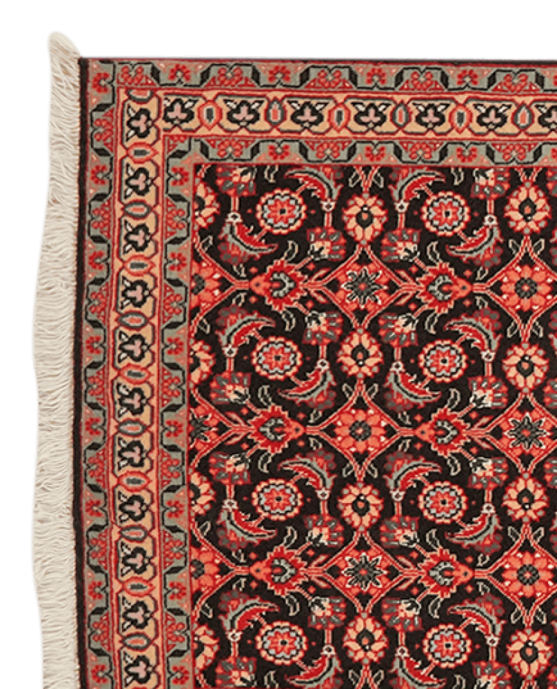 Tabriz 50 Raj — Hand-knotted, 62x204 cm, Blue, 100% Virgin Wool | View 3
