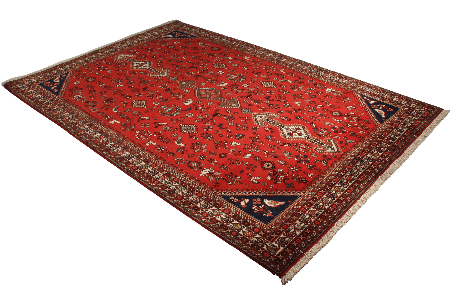 Nasrabad — Hand-knotted, 203x295 cm, Red, 100% Virgin Wool | View 4