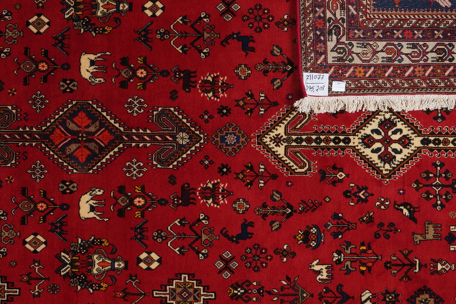 Nasrabad — Hand-knotted, 203x295 cm, Red, 100% Virgin Wool | View 6