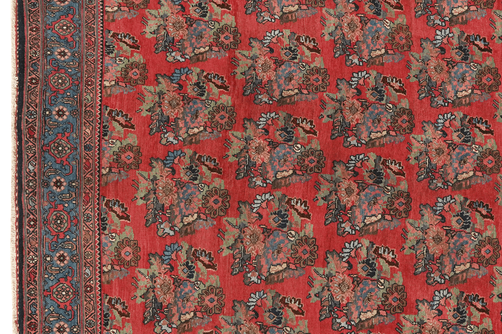 Bidjar — Hand-knotted, 142x217 cm, Red, 100% Virgin Wool | View 3