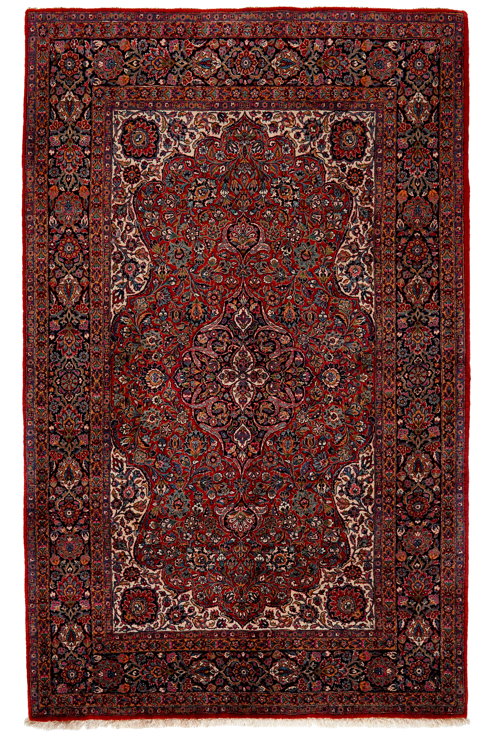 Ghazvin — Handgefertigt, 223x136 cm, Blau, 100% Virgin Wool | Main view