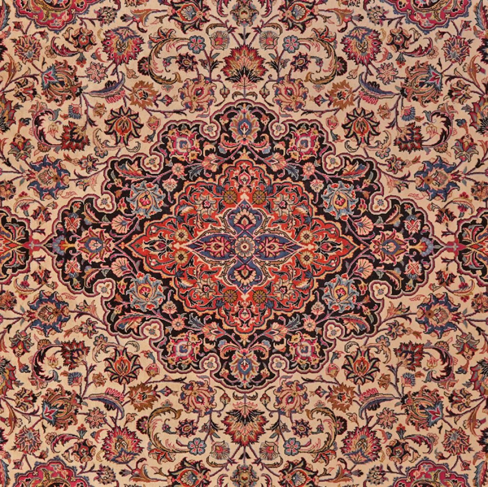 Mashad — Hand-knotted, 248x395 cm, Beige, 100% Virgin Wool | View 4