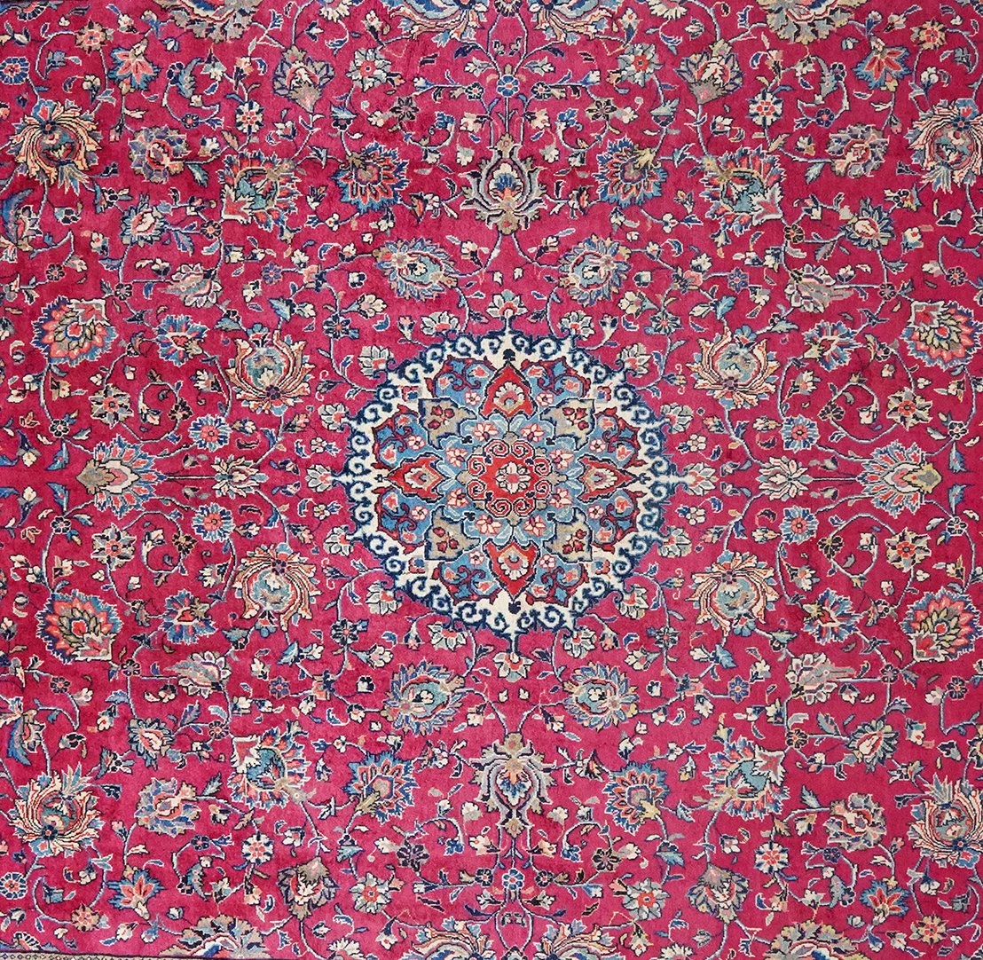 Sarough — Hand-knotted, 270x369 cm, Red, 100% Virgin Wool | View 4