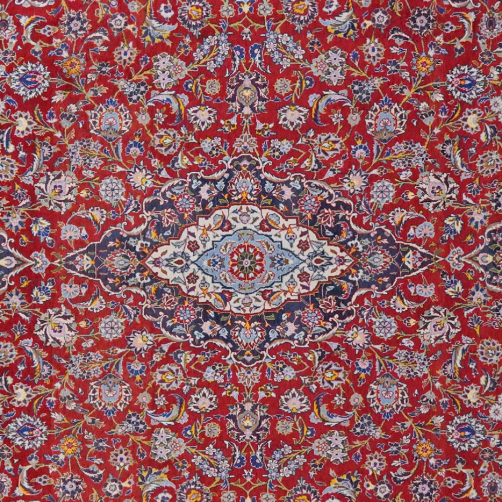 Kashan — Hand-knotted, 295x443 cm, Red, 100% Virgin Wool | View 4