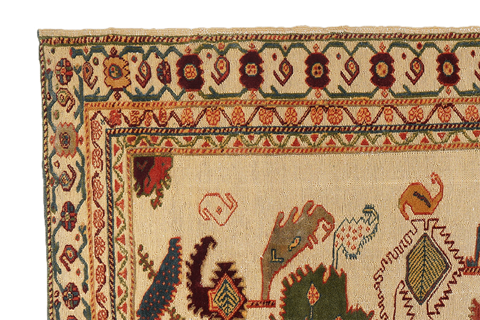 Kelim Belutch — Handmade, 162x169 cm, Beige, 100% Virgin Wool | View 3
