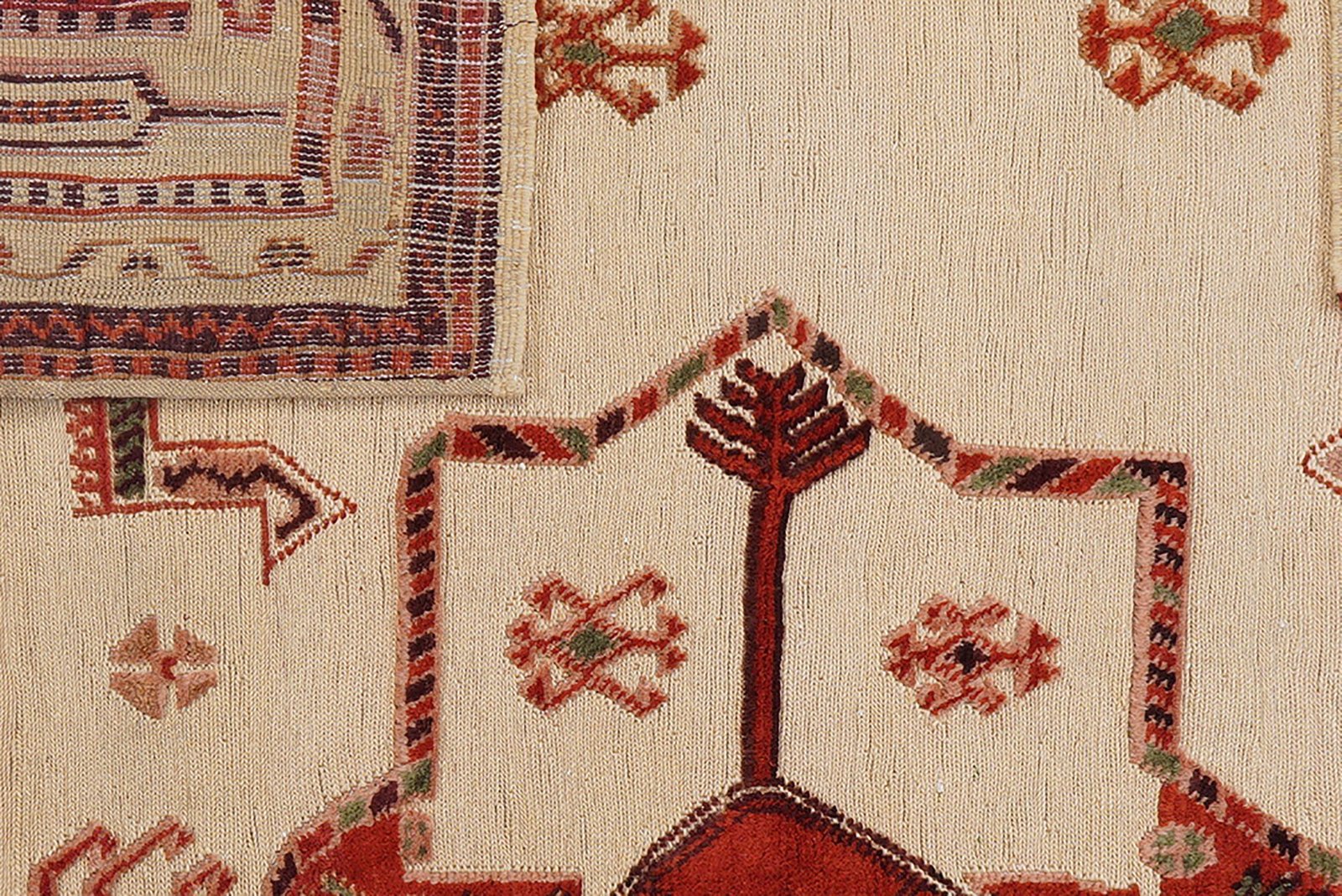Kelim Belutch — Handmade, 191x167 cm, Brown, 100% Virgin Wool | View 7
