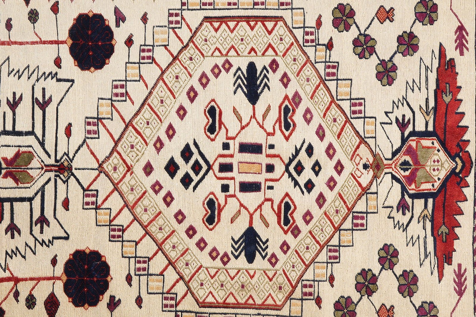 Kelim Belutch — Handmade, 217x282 cm, Beige, 100% Virgin Wool | View 6