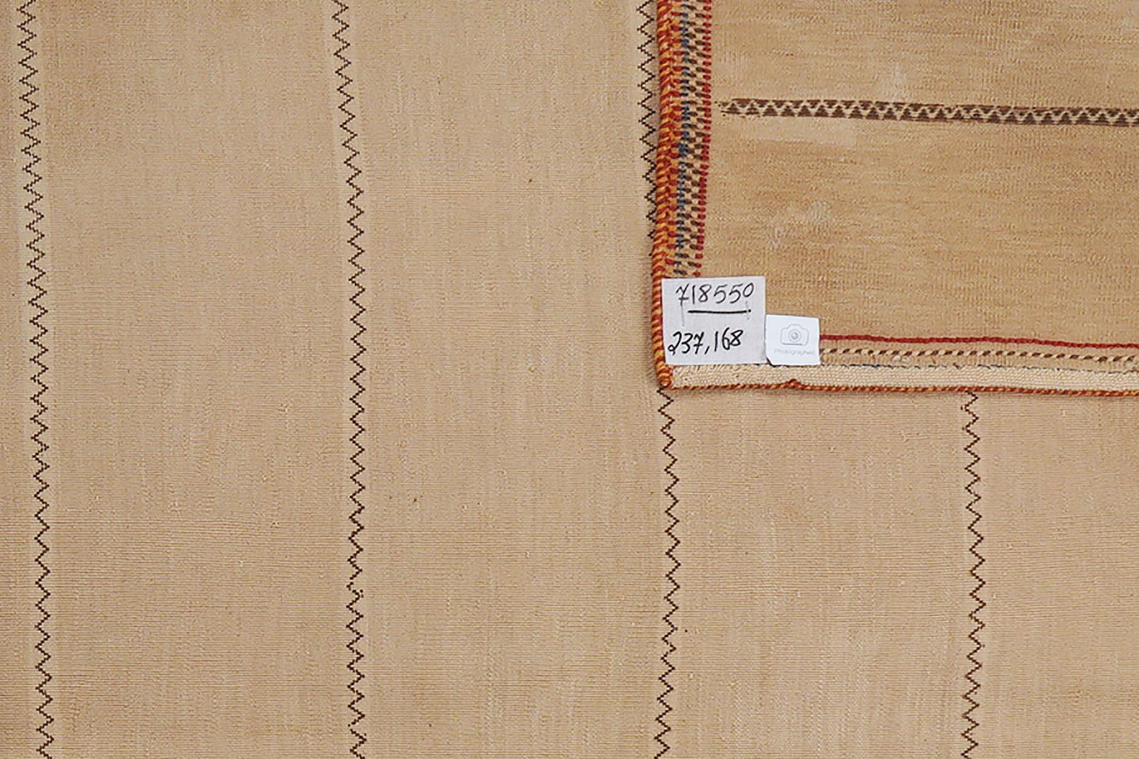Kelim Afshar — Handmade, 168x237 cm, Beige, 100% Virgin Wool | View 5