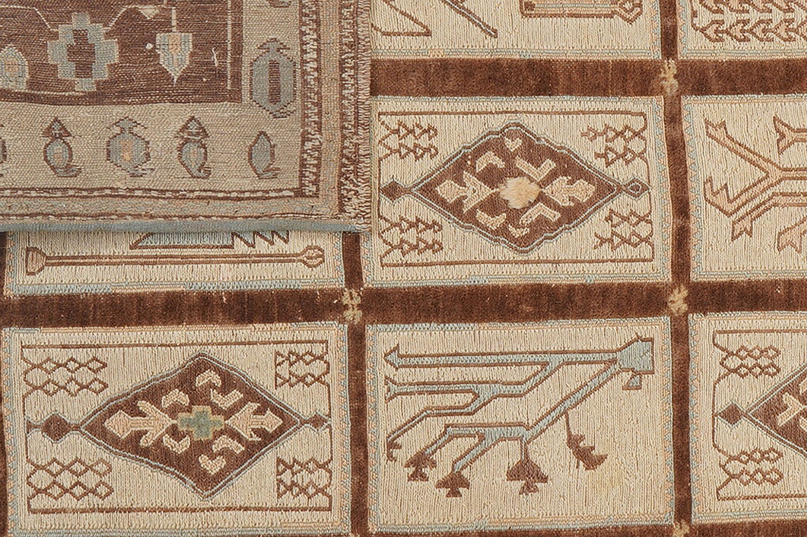Kelim Belutch — Handmade, 146x181 cm, Beige, 100% Virgin Wool | View 7