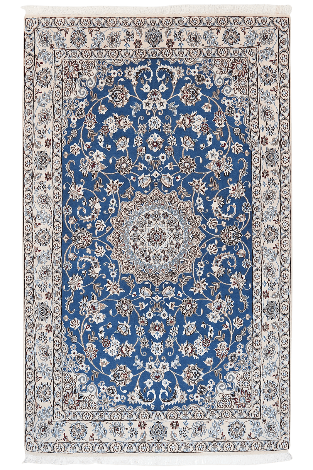 Nain 9La — Hand-knotted, 131x212 cm, Blue, 100% Virgin Wool | Main view