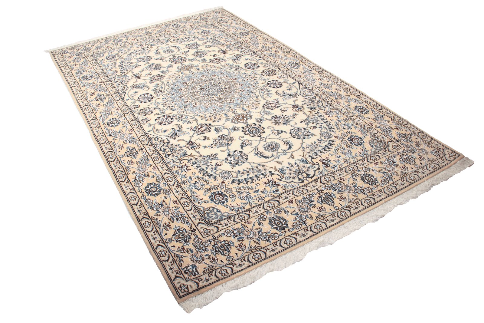 Nain 9La — Hand-knotted, 151x247 cm, Beige, 100% Virgin Wool | View 4