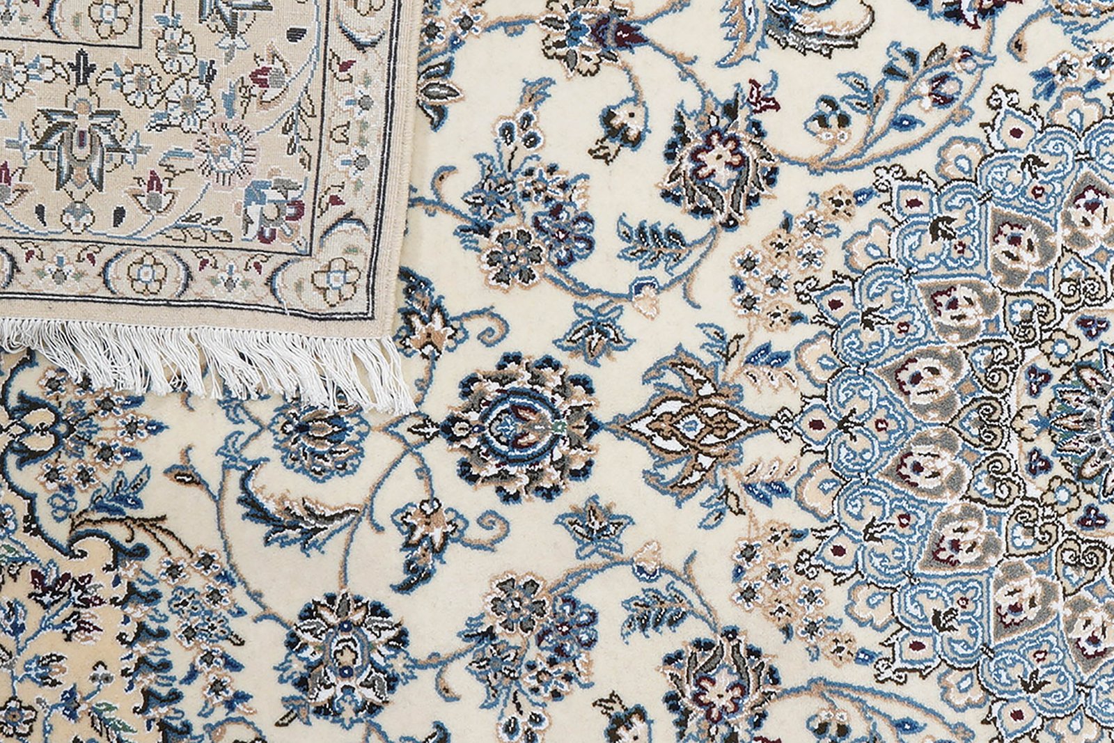Nain 9La — Hand-knotted, 151x247 cm, Beige, 100% Virgin Wool | View 8