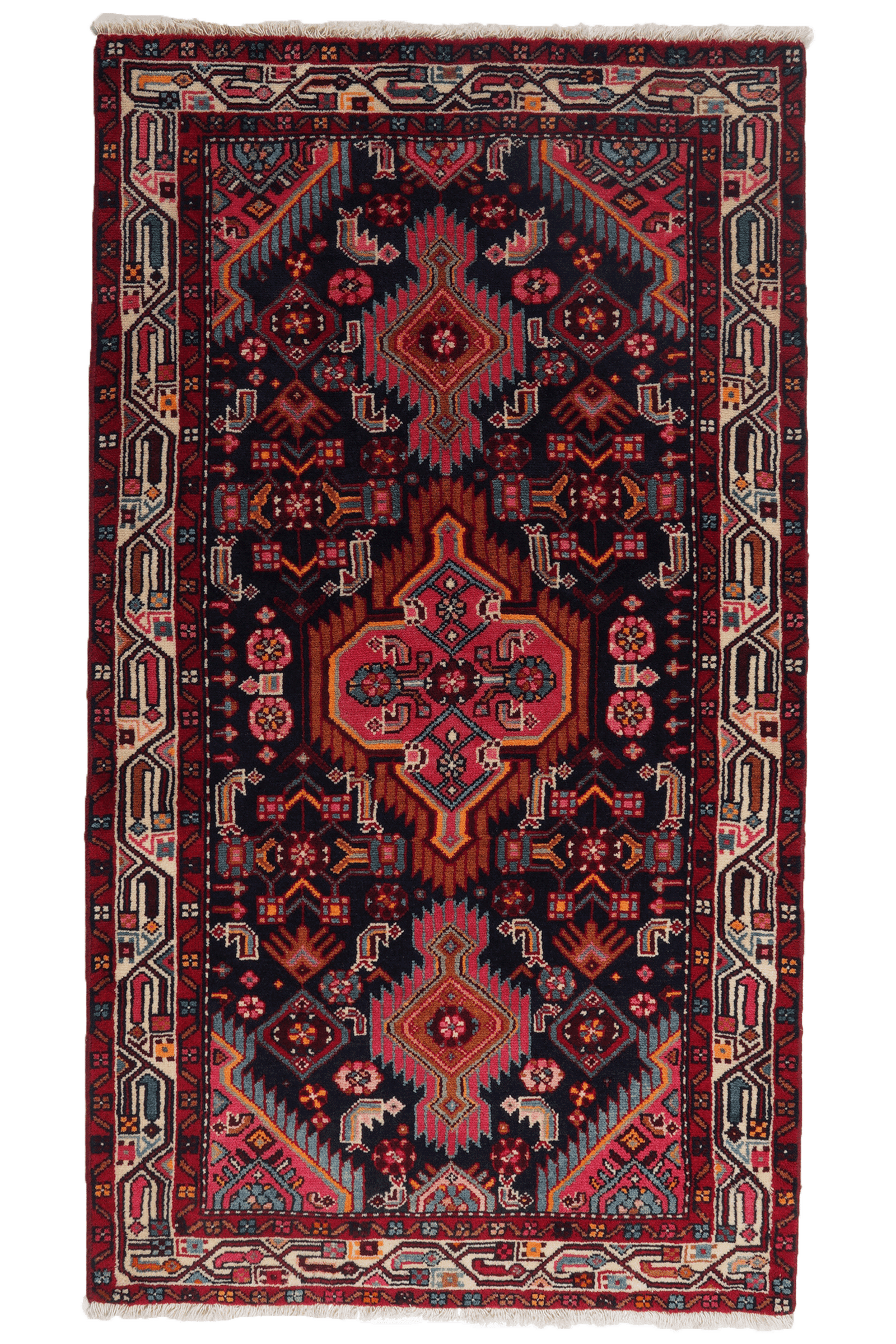 Assadabad — Hand-knotted, 97x171 cm, Blue, 100% Virgin Wool | Main view