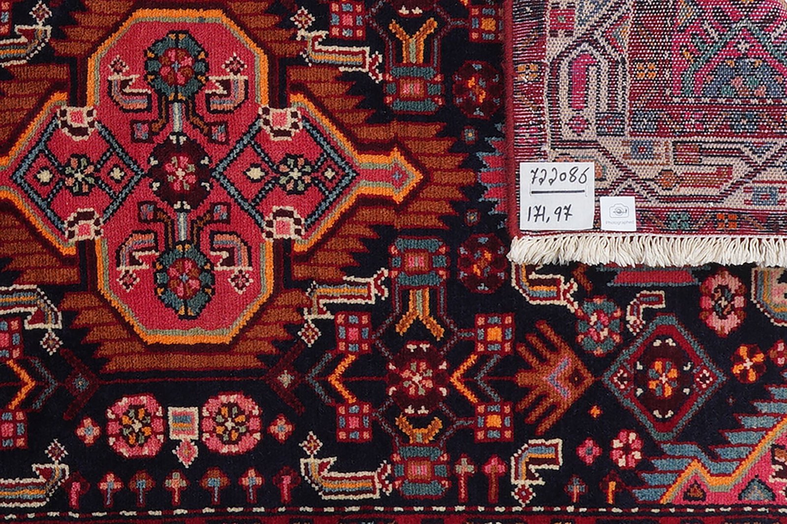 Assadabad — Hand-knotted, 97x171 cm, Blue, 100% Virgin Wool | View 6