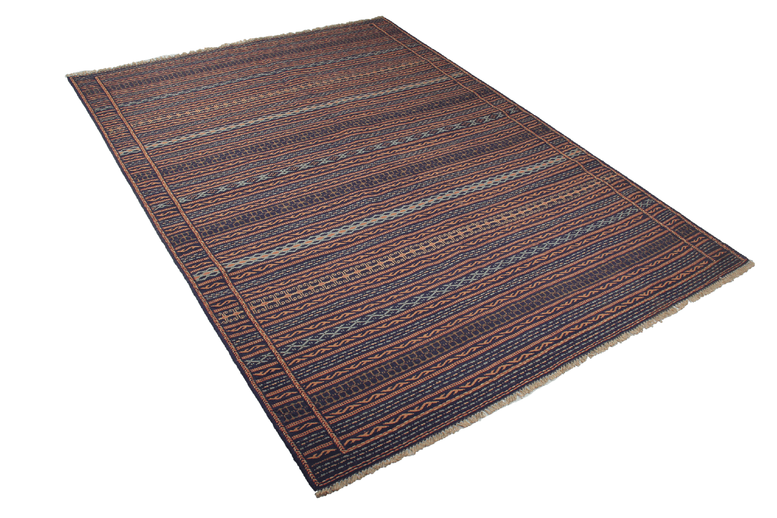 Kelim Kordi — Handmade, 170x240 cm, Blue, 100% Virgin Wool | View 6