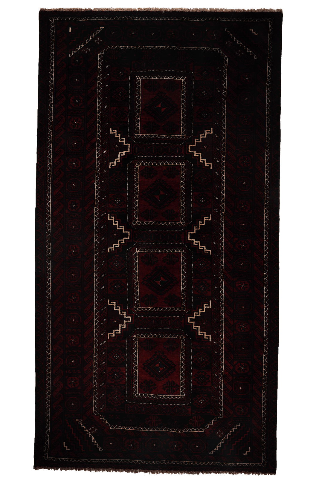 Belutch — Hand-knotted, 144x274 cm, Multicolor, 100% Virgin Wool | Main view