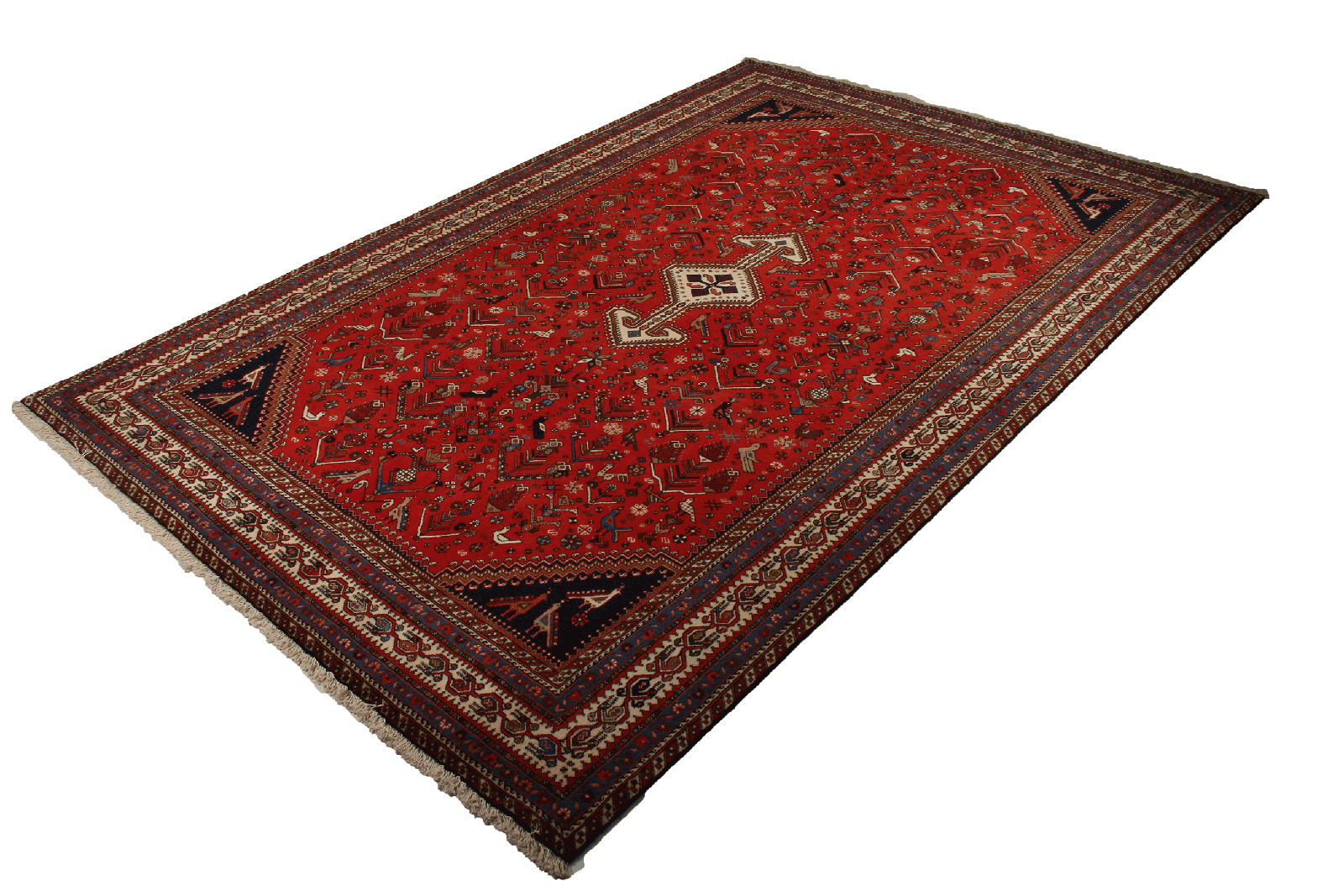 Nasrabad — Hand-knotted, 196x302 cm, Red, 100% Virgin Wool | View 5