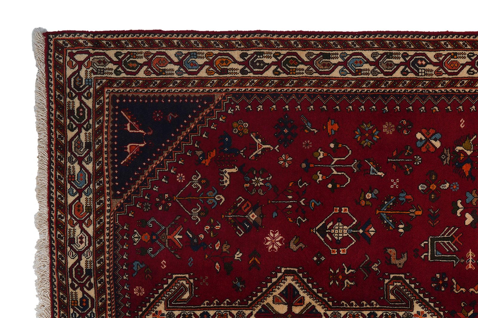 Nasrabad — Hand-knotted, 136x201 cm, Red, 100% Virgin Wool | View 3