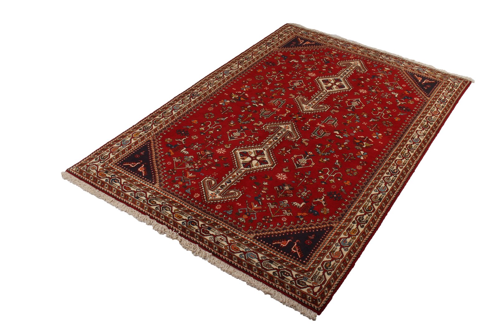 Nasrabad — Hand-knotted, 136x201 cm, Red, 100% Virgin Wool | View 4