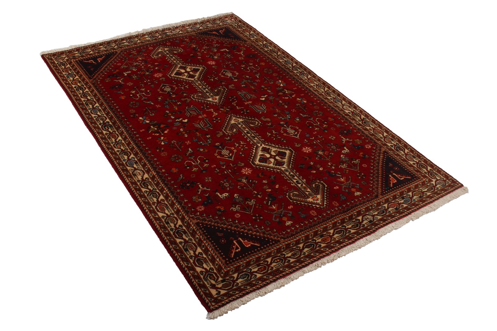 Nasrabad — Hand-knotted, 136x201 cm, Red, 100% Virgin Wool | View 5