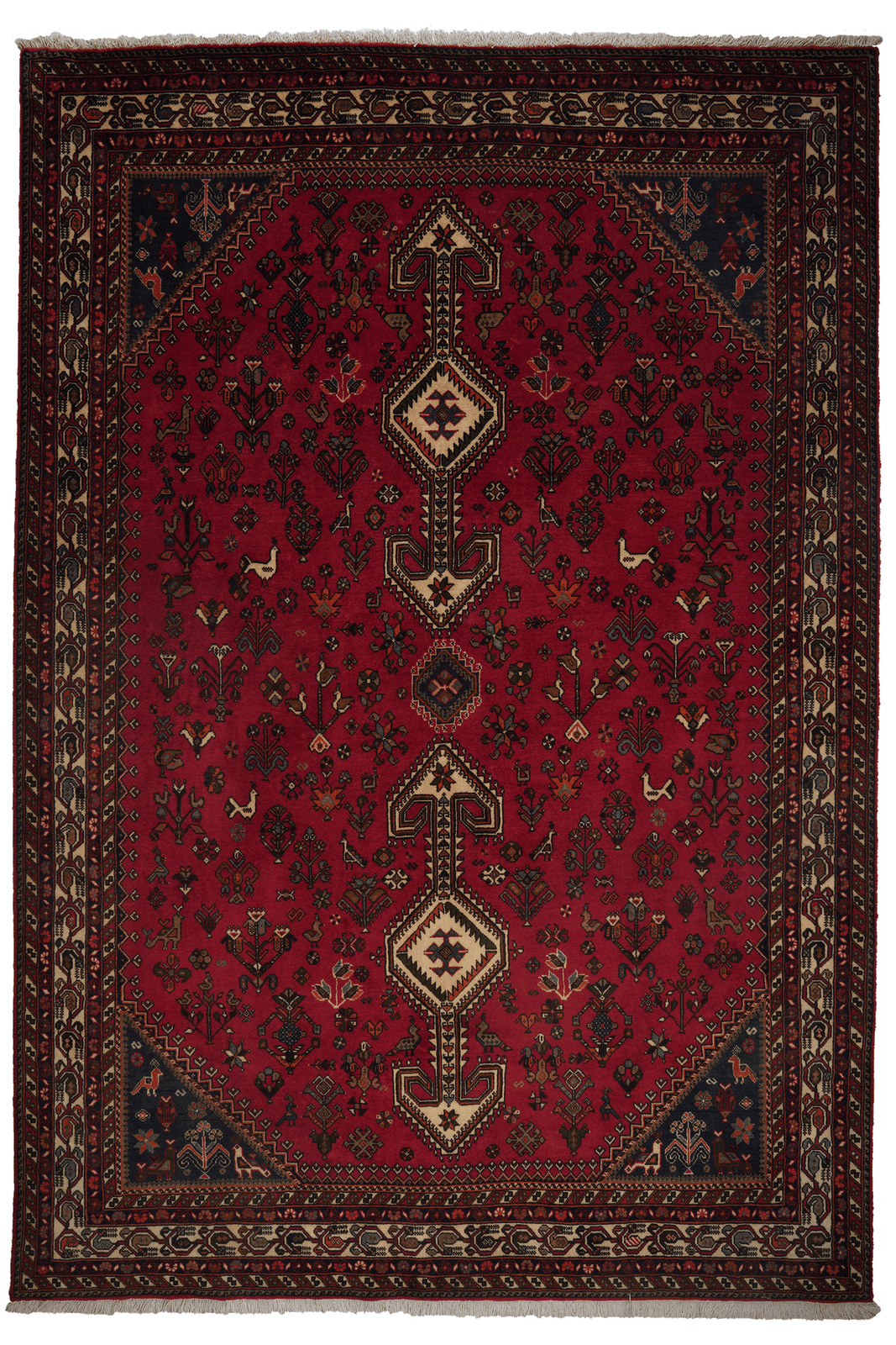 Nasrabad — Hand-knotted, 169x247 cm, Red, 100% Virgin Wool | Main view