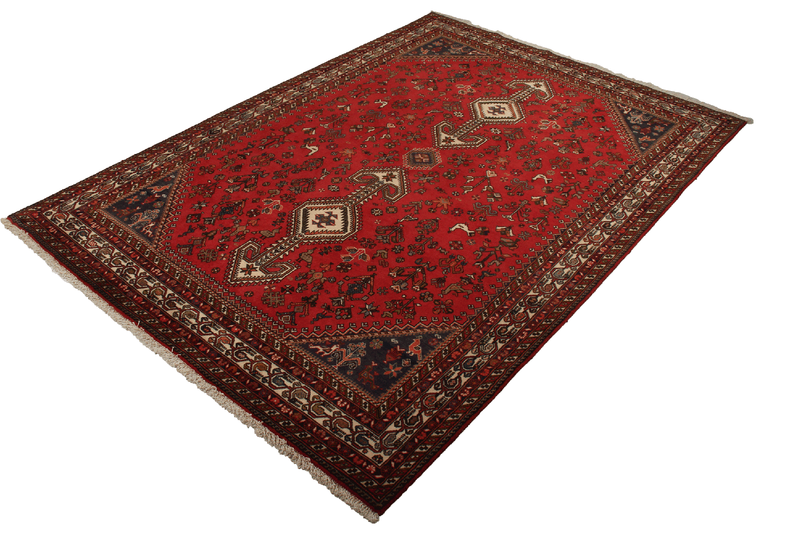 Nasrabad — Hand-knotted, 169x247 cm, Red, 100% Virgin Wool | View 4