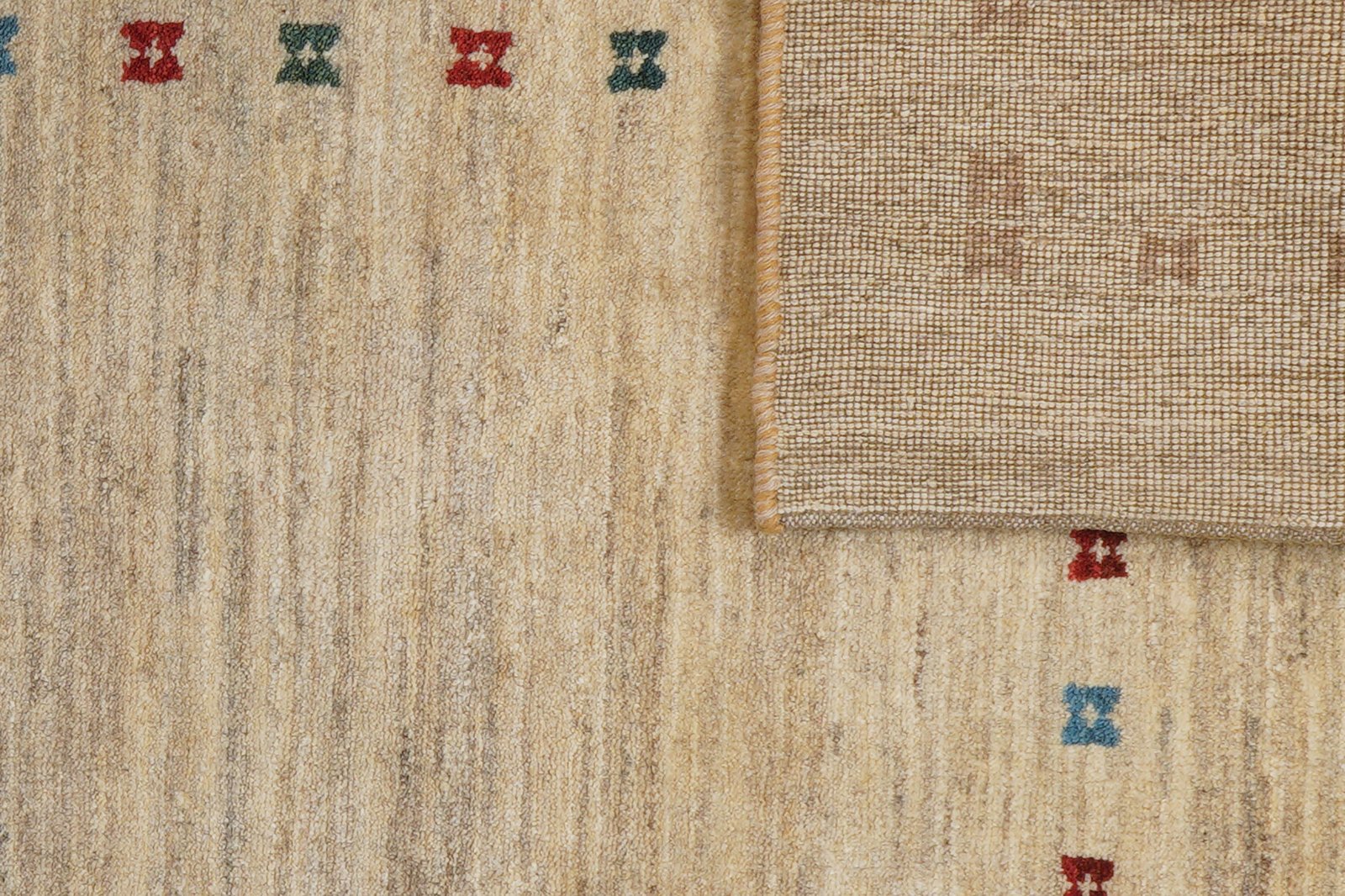 Rizbaf — Hand-knotted, 125x181 cm, Beige, 100% Virgin Wool | View 7