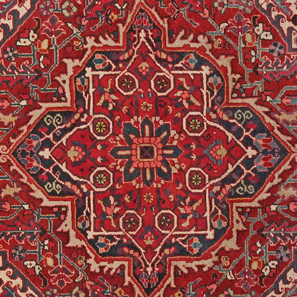 Heriz — Hand-knotted, 150x194 cm, Red, 100% Virgin Wool | View 4