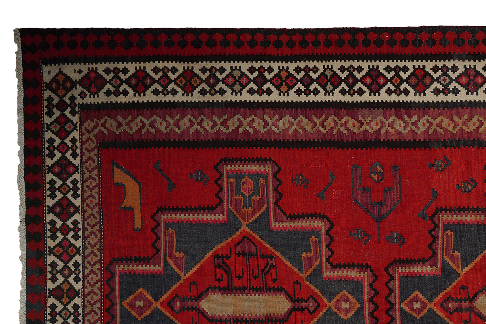 Kelim Ardebil — Handmade, 177x309 cm, Red, 100% Virgin Wool | View 3