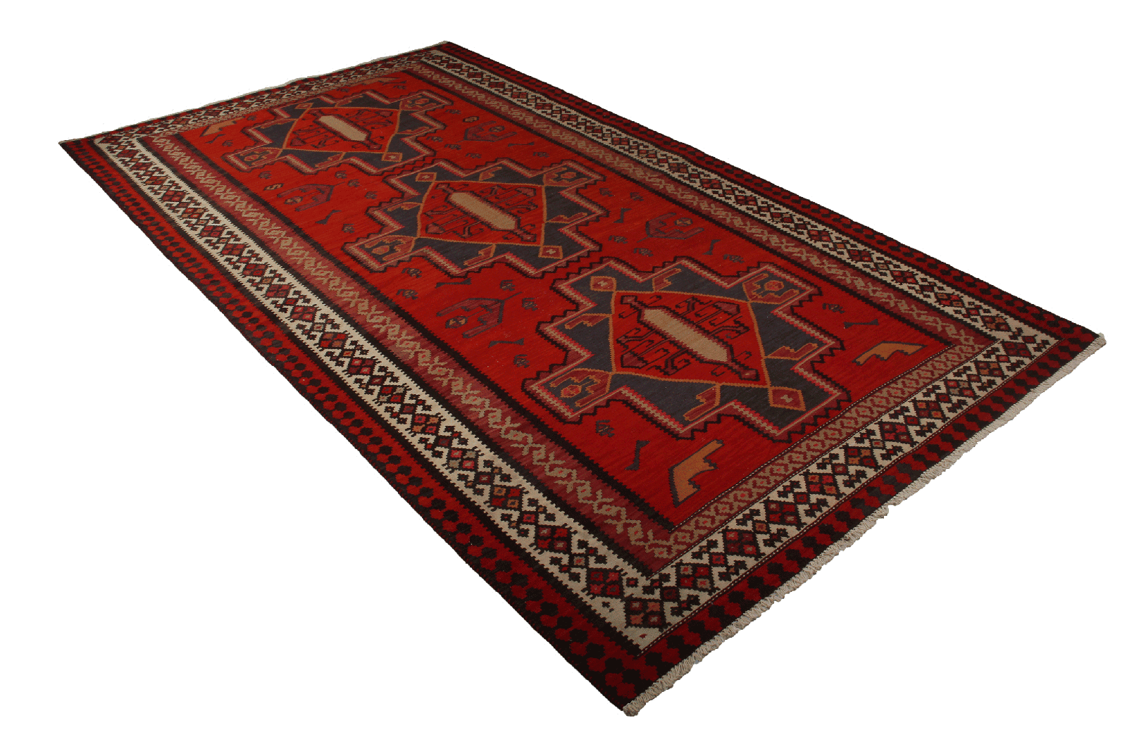 Kelim Ardebil — Handmade, 177x309 cm, Red, 100% Virgin Wool | View 4