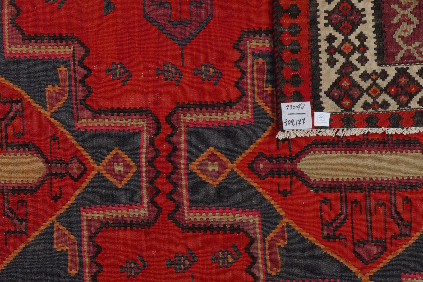 Kelim Ardebil — Handmade, 177x309 cm, Red, 100% Virgin Wool | View 5