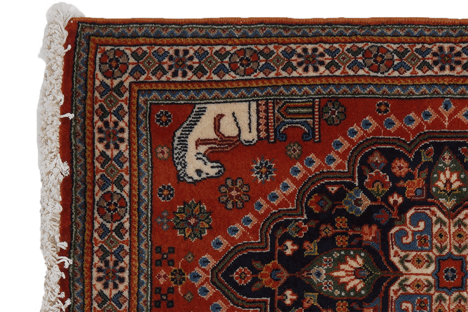 Gashgai — Hand-knotted, 56x83 cm, Blue, 100% Virgin Wool | View 3