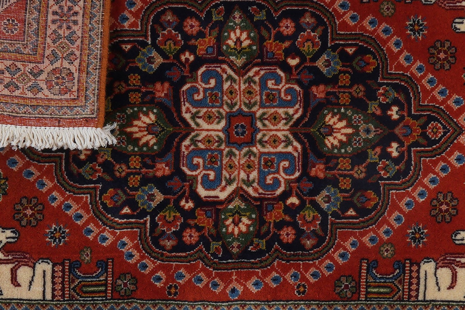 Gashgai — Hand-knotted, 56x83 cm, Blue, 100% Virgin Wool | View 6