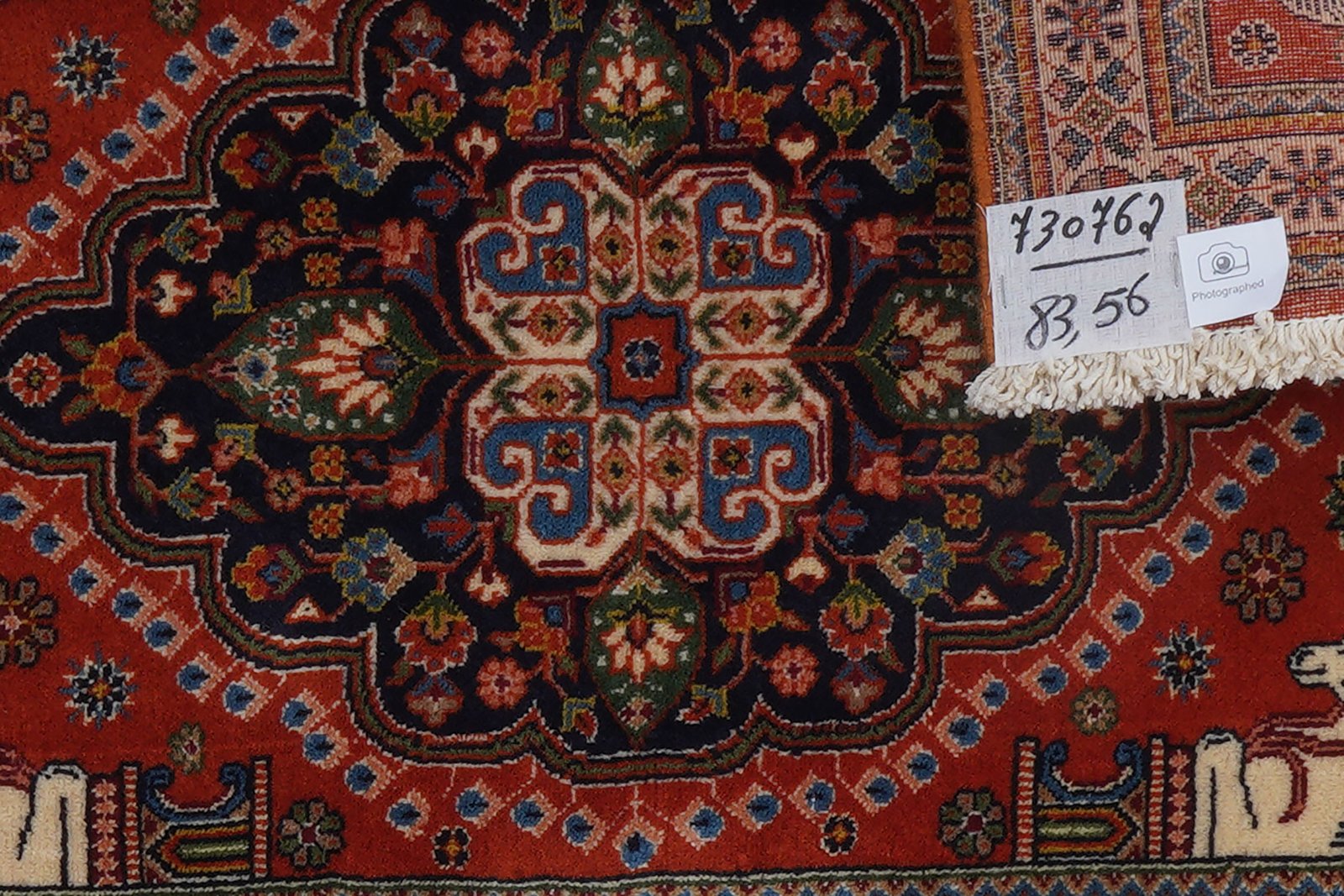 Gashgai — Hand-knotted, 56x83 cm, Blue, 100% Virgin Wool | View 7
