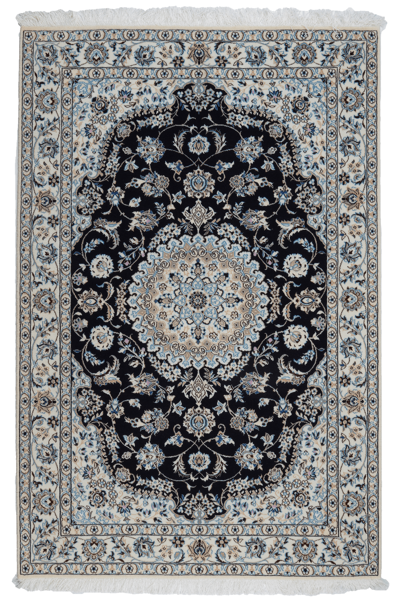 Nain 6La — Handgefertigt, 157x103 cm, Beige, 100% Virgin Wool | Main view