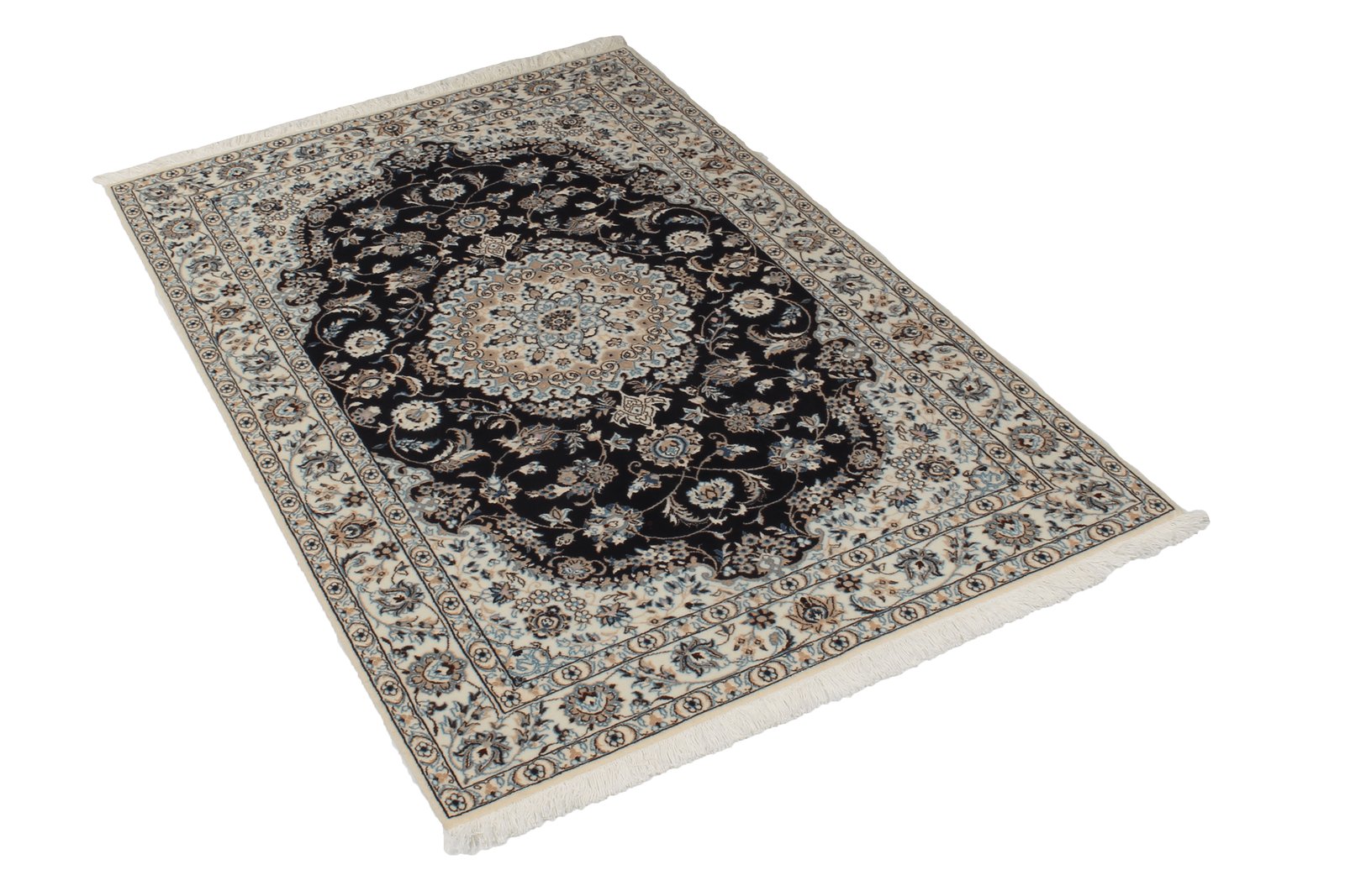 Nain 6La — Hand-knotted, 103x157 cm, Blue, 100% Virgin Wool | View 4