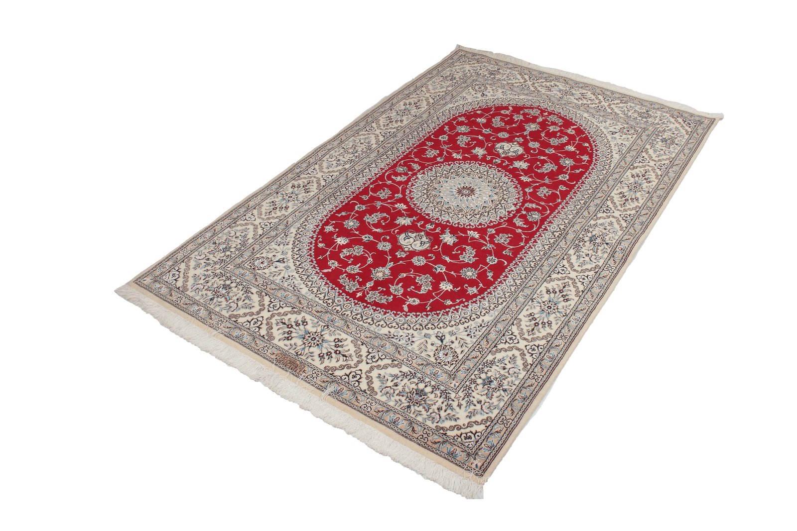 Nain 6La — Hand-knotted, 127x200 cm, Red, 100% Virgin Wool | View 5