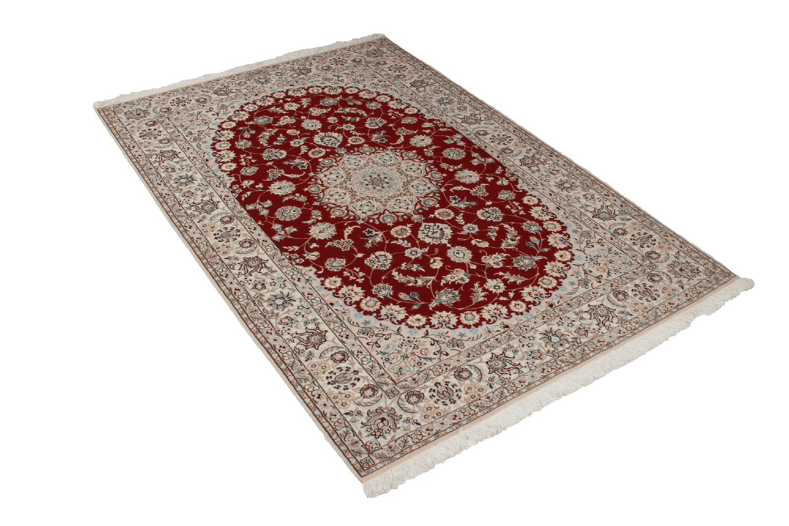 Nain 6La — Hand-knotted, 132x197 cm, Red, 100% Virgin Wool | View 4