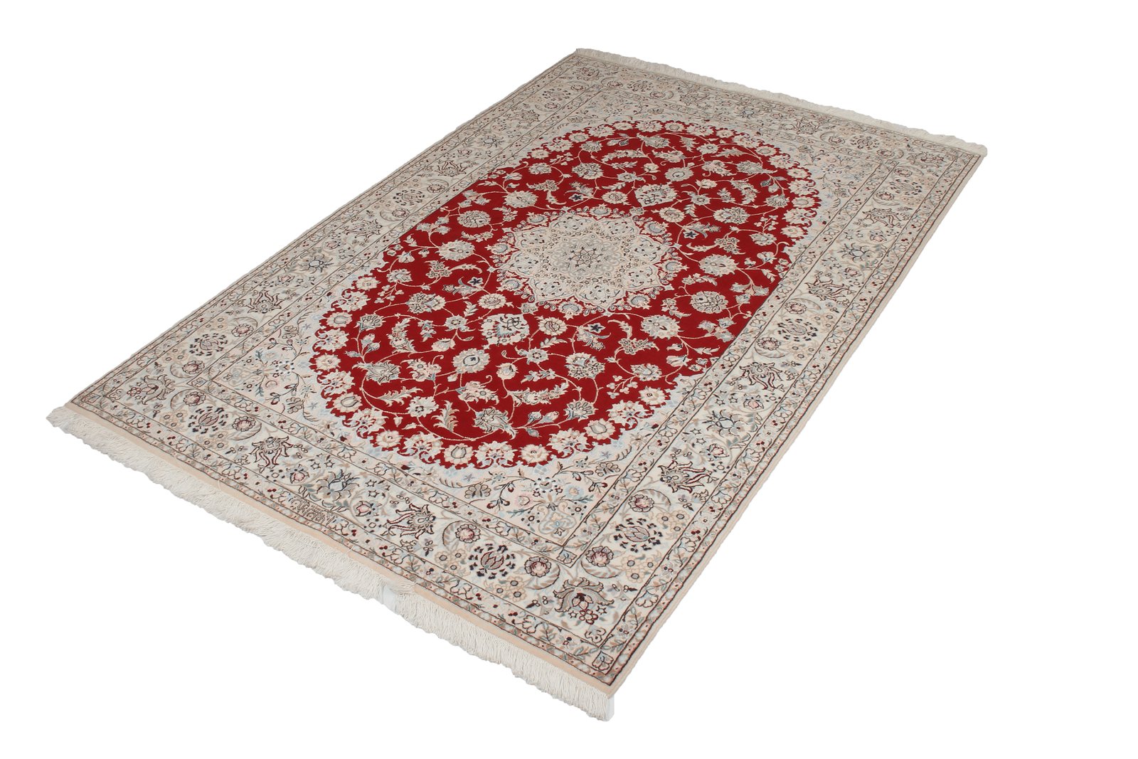 Nain 6La — Hand-knotted, 132x197 cm, Red, 100% Virgin Wool | View 5