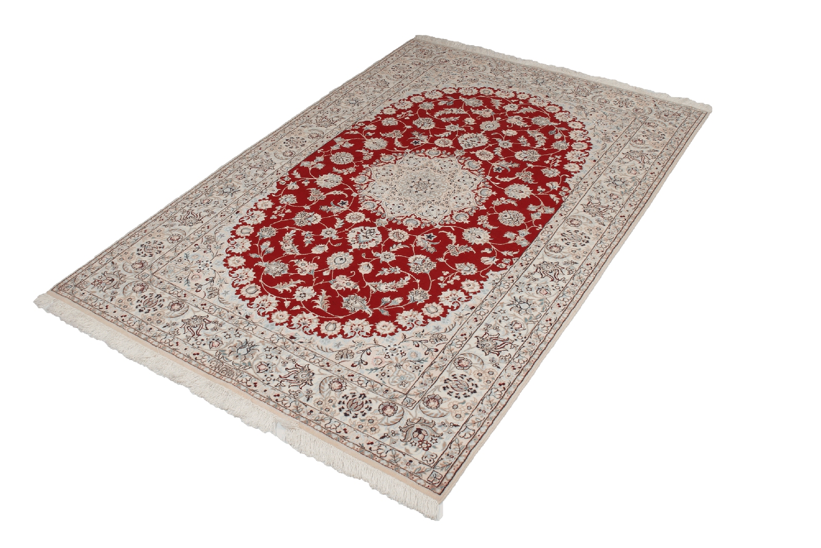 Nain 6La — Hand-knotted, 132x197 cm, Red, 100% Virgin Wool | View 5