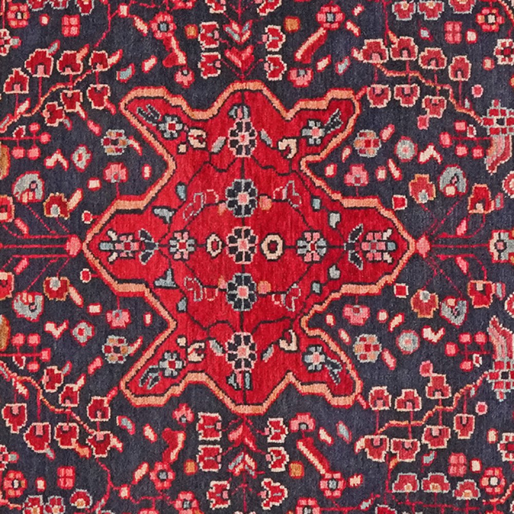 Malayer — Hand-knotted, 111x153 cm, Blue, 100% Virgin Wool | View 4