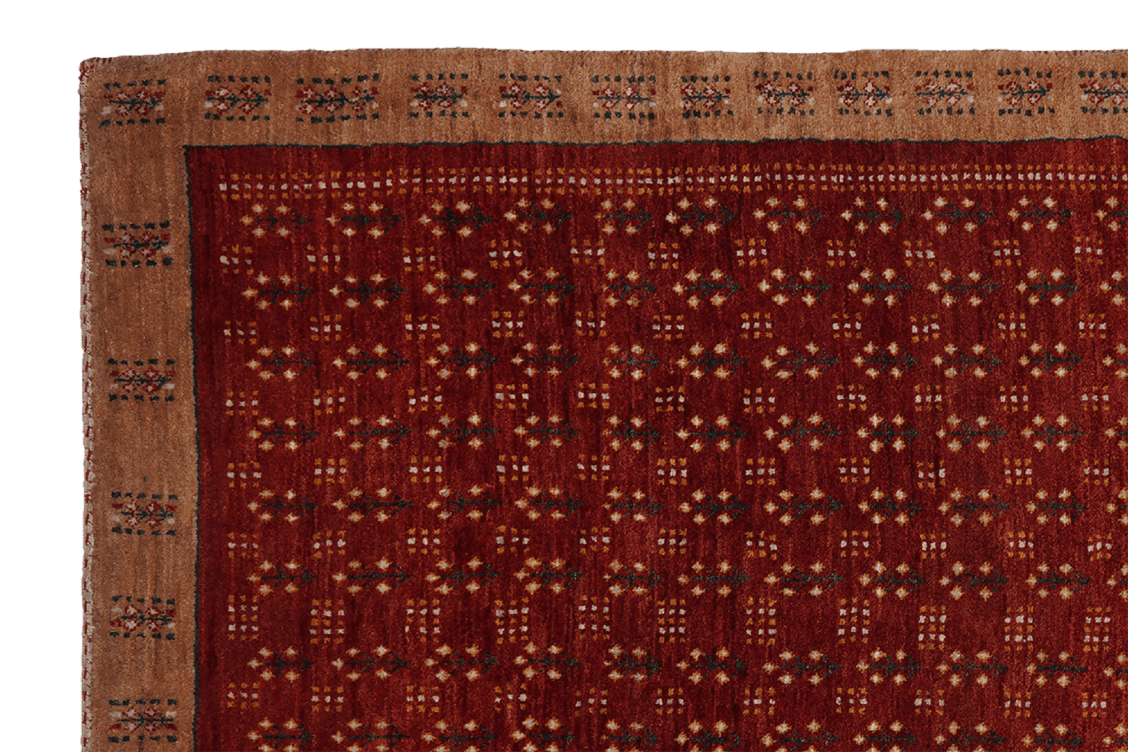 Rizbaf — Hand-knotted, 110x185 cm, Red, 100% Virgin Wool | View 3