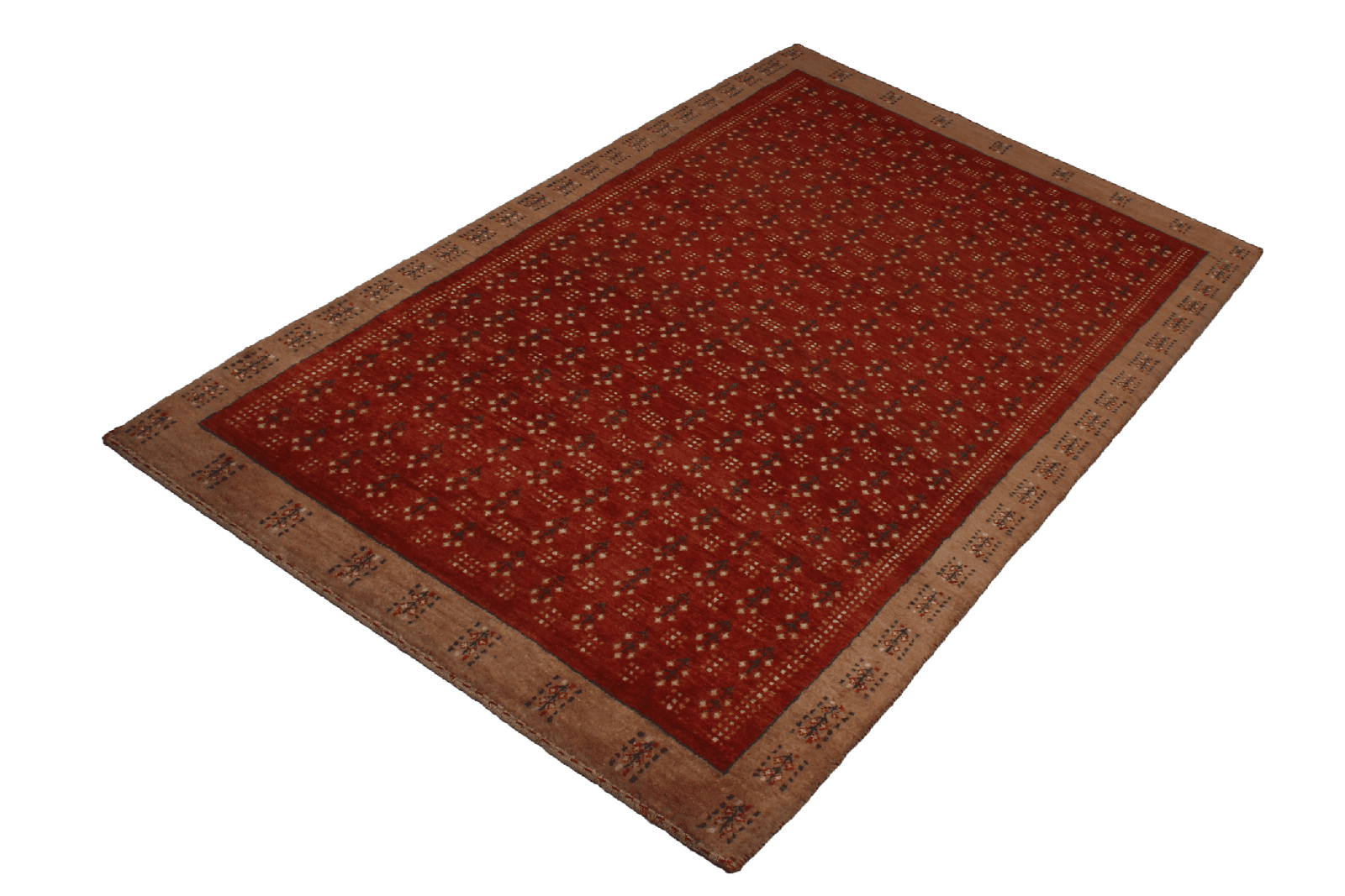 Rizbaf — Hand-knotted, 110x185 cm, Red, 100% Virgin Wool | View 4