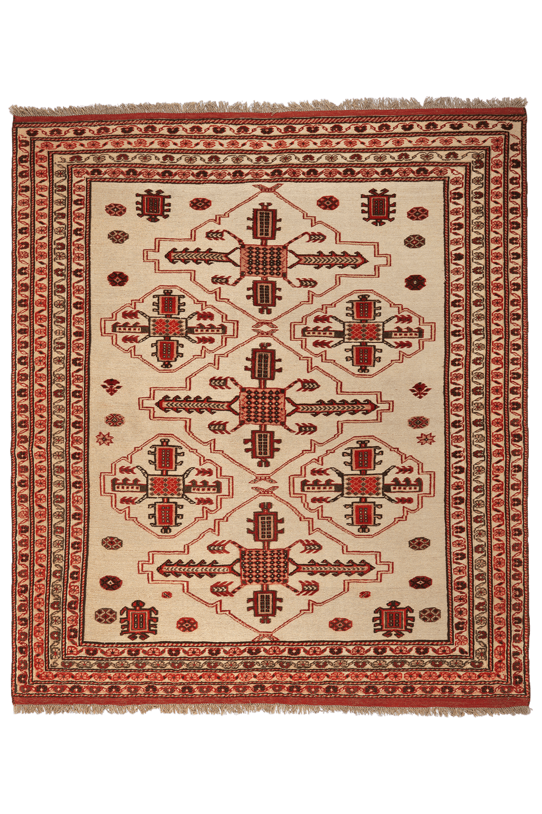 Kelim Belutch — Handmade, 177x204 cm, Beige, 100% Virgin Wool | Main view