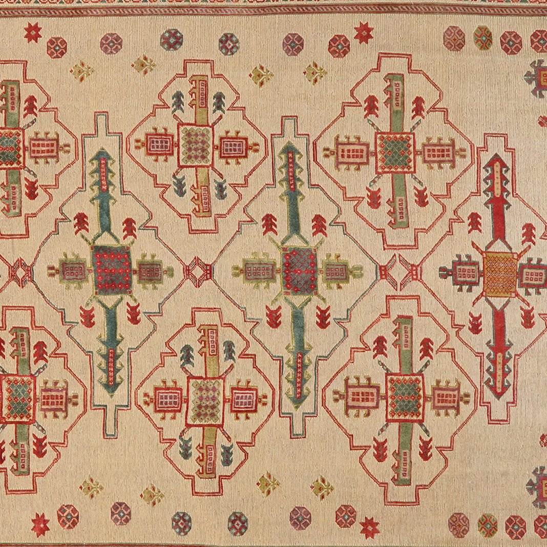 Kelim Belutch — Handmade, 242x290 cm, Beige, 100% Virgin Wool | View 4