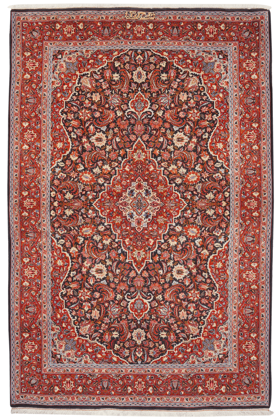Ghazvin — Hand-knotted, 155x237 cm, Blue, 100% Virgin Wool | Main view